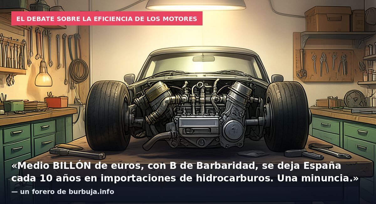 El debate sobre la eficiencia de los motores: «Medio BILLÓN de euros, con B de Barbaridad, se deja España cada 10 años en importaciones de hidrocarburos. Una minuncia.» — un forero de burbuja.info