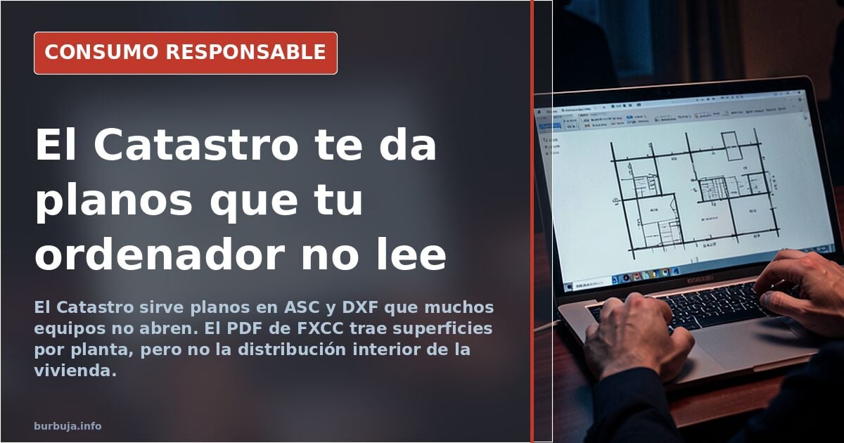 Pantalla de la sede electrónica del Catastro con opciones de cartografía y descarga de archivos DXF y PDF