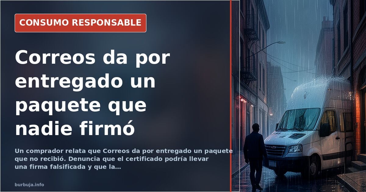 Spanish postal service marks package as delivered that nobody received
