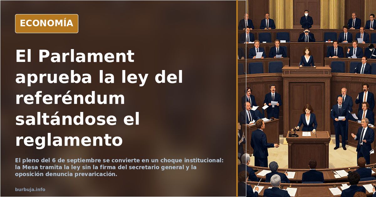 El Parlament aprueba la ley del referéndum saltándose el reglamento