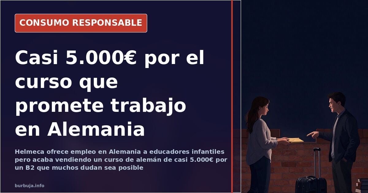 Helmeca: casi 5.000€ por un curso de alemán y un empleo prometido