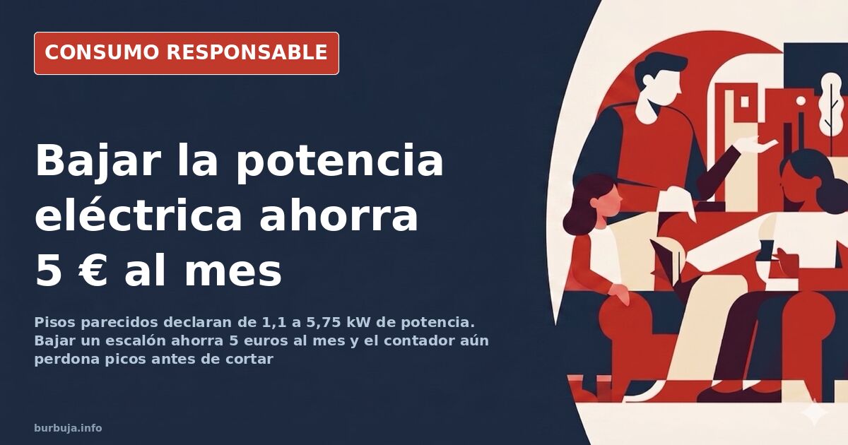 Cuadro eléctrico doméstico con limitador de potencia y contador digital junto a una factura de la luz