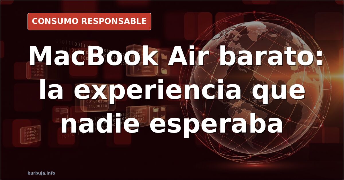 MacBook Air de 2015 abierto sobre una mesa junto a un portátil Windows, comparando el rendimiento de ambos equipos