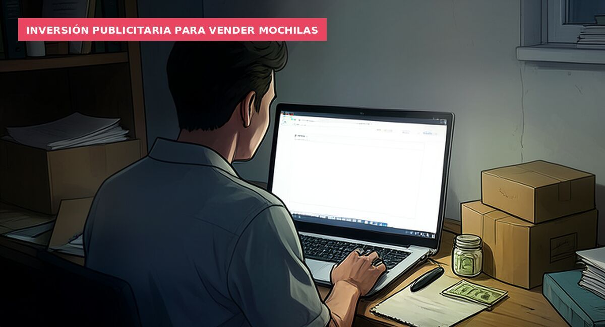 Inversión publicitaria para vender mochilas