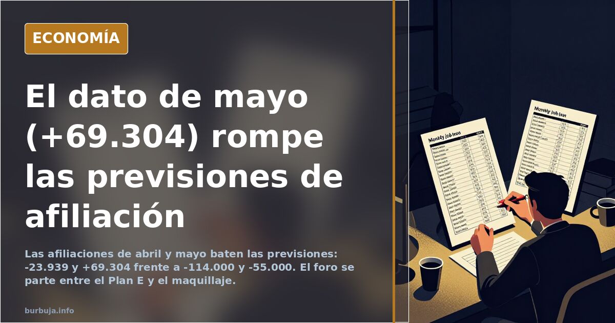 El dato de mayo (+69.304) rompe las previsiones de afiliación