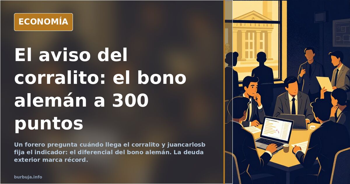 El aviso del corralito: el bono alemán a 300 puntos