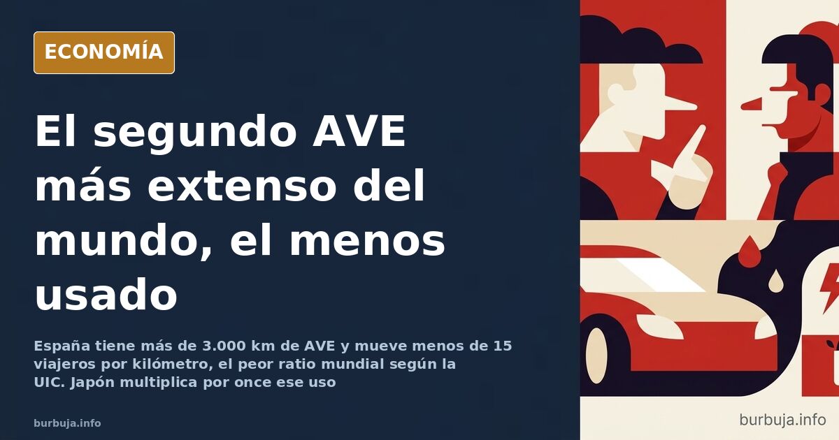Tren de alta velocidad español en un paisaje de la meseta