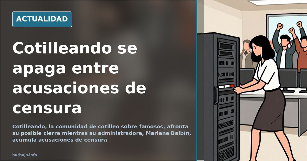Pantalla de ordenador con la página de un foro de cotilleo inaccesible y mensajes de despedida de sus miembros