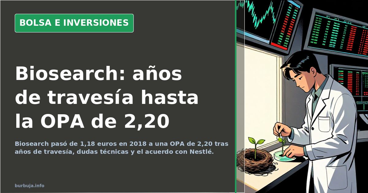 Biosearch: From 1.12 Euros to a 2.20 Euro Takeover Bid Over Eight Years