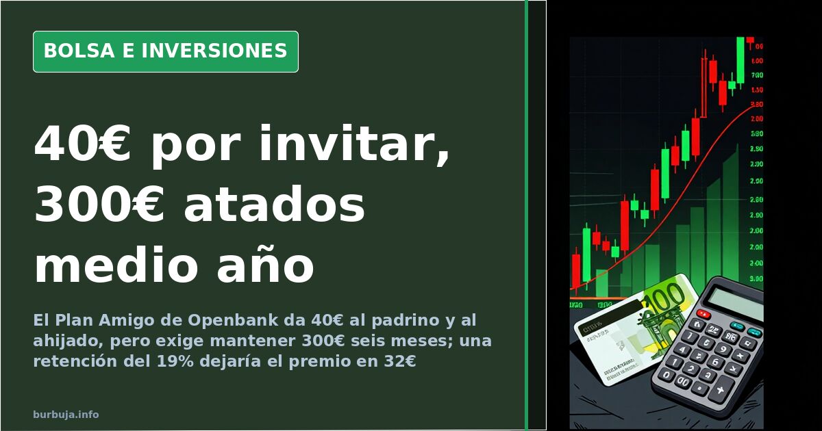Openbank: 40€ for referring a friend, with 300€ held for six months