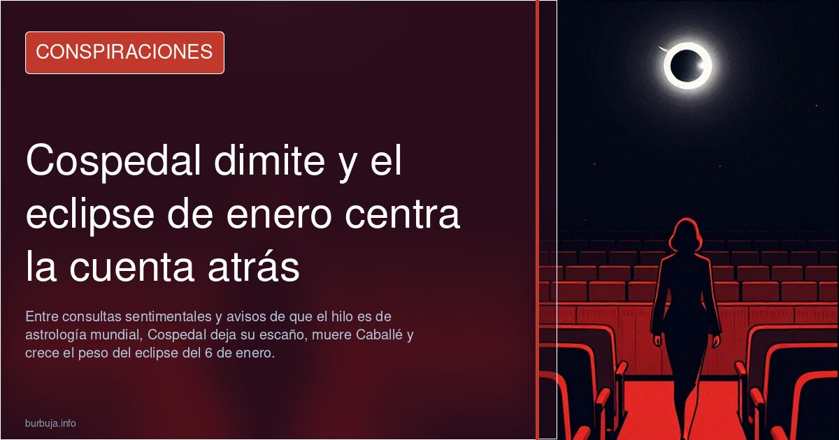 Cospedal dimite y el eclipse de enero centra la cuenta atrás
