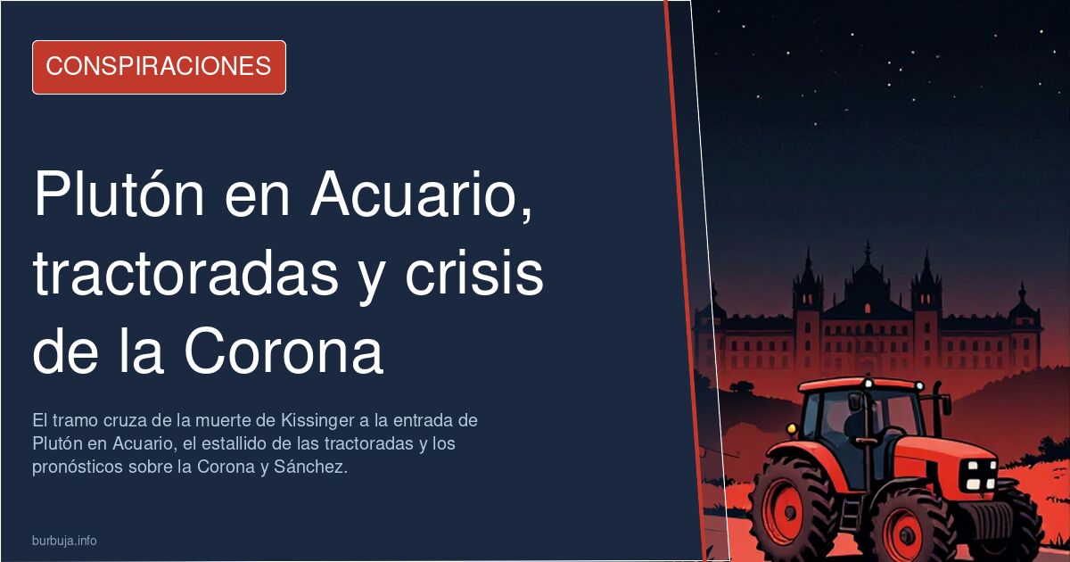 Plutón en Acuario, tractoradas y crisis de la Corona