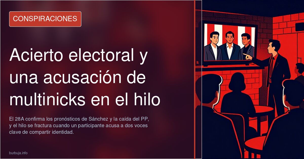 Acierto electoral y una acusación de multinicks en el hilo