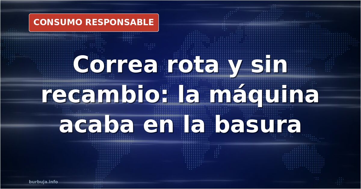 Cortacésped eléctrico Sterwins de Leroy Merlin abierto, con la correa de transmisión rota junto a la carcasa
