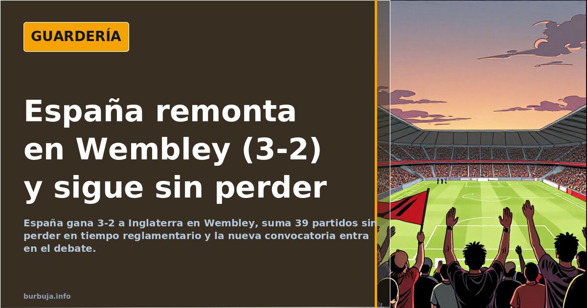 España remonta en Wembley (3-2) y sigue sin perder