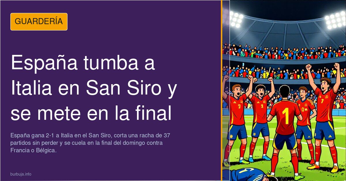 España tumba a Italia en San Siro y se mete en la final