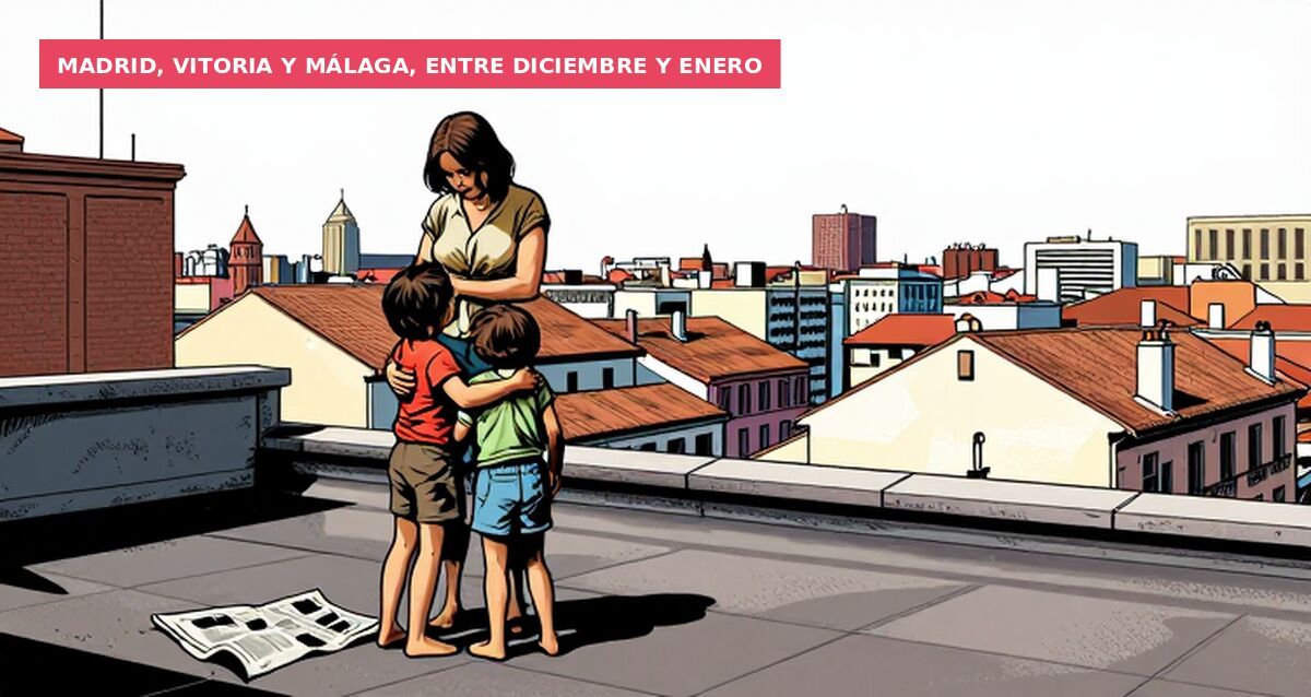 Madrid, Vitoria y Málaga, entre diciembre y enero