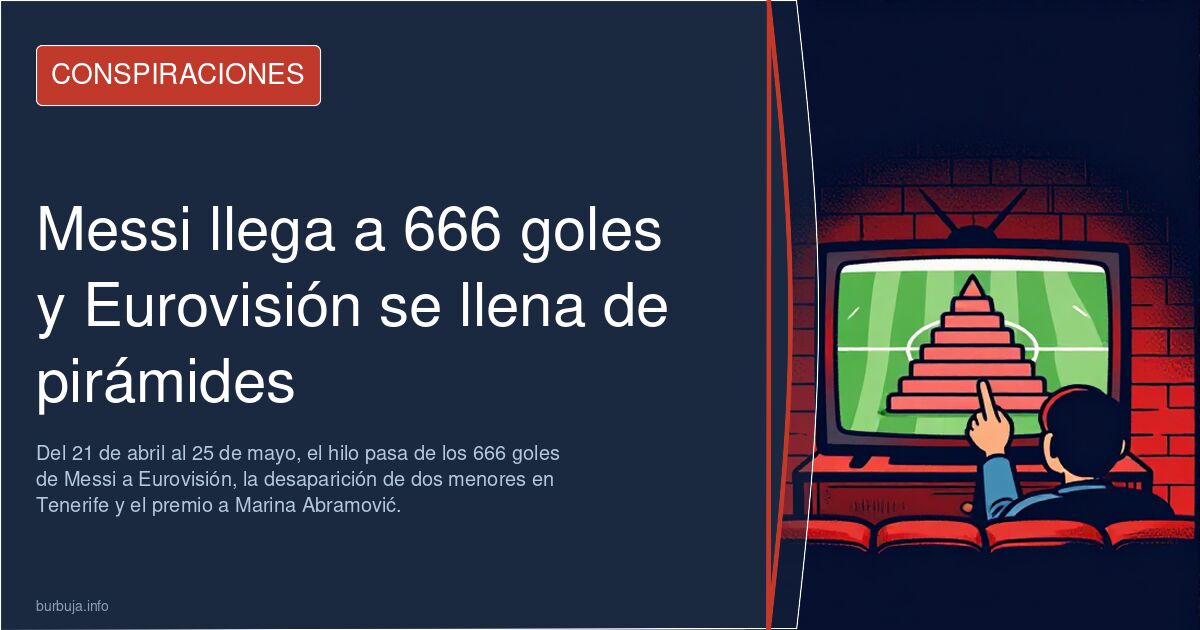 Messi llega a 666 goles y Eurovisión se llena de pirámides