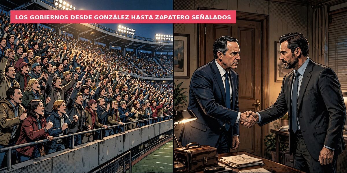 Los gobiernos desde González hasta Zapatero señalados