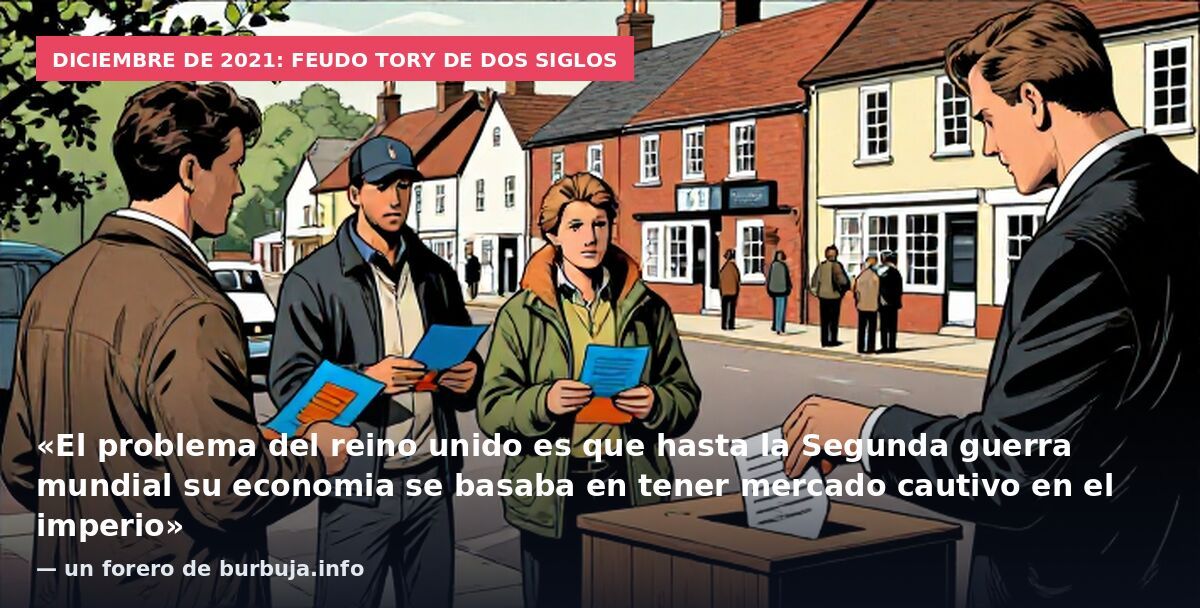 Diciembre de 2021: feudo tory de dos siglos: «El problema del reino unido es que hasta la Segunda guerra mundial su economia se basaba en tener mercado cautivo en el imperio» — un forero de burbuja.info