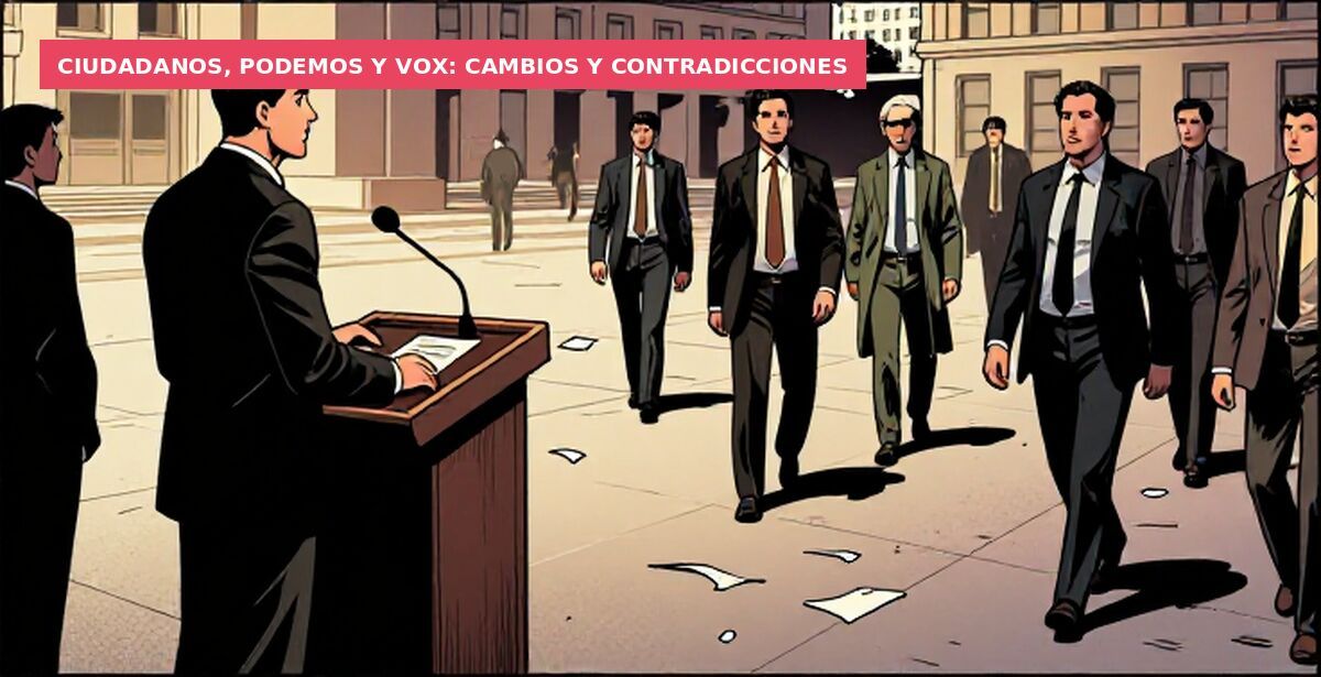 Ciudadanos, Podemos y VOX: cambios y contradicciones