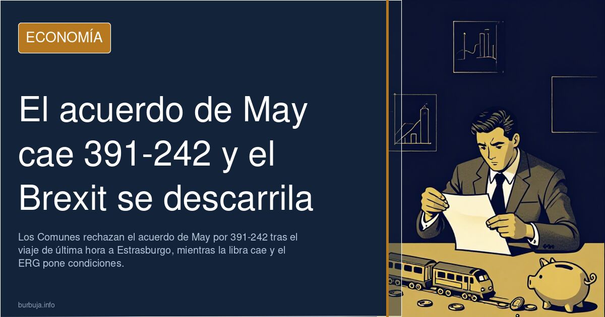El acuerdo de May cae 391-242 y el Brexit se descarrila