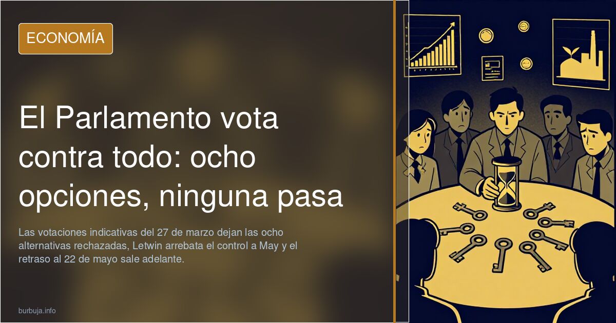 El Parlamento vota contra todo: ocho opciones, ninguna pasa