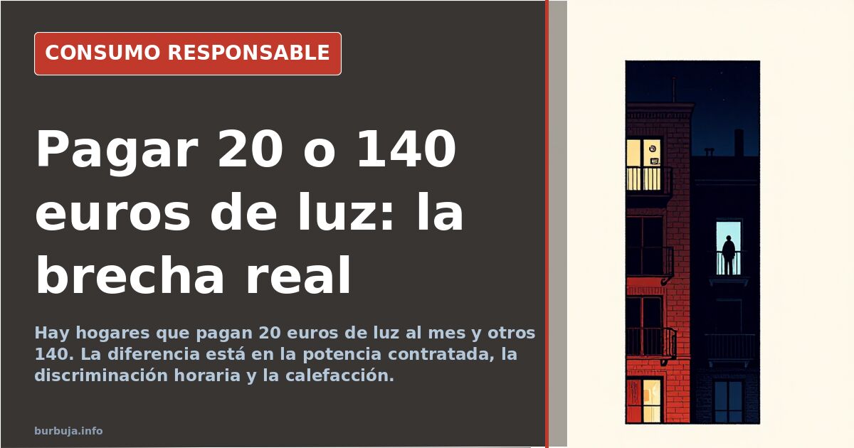 Factura de la luz y contador eléctrico junto a una calculadora, símbolo de la brecha entre hogares en el precio de la luz
