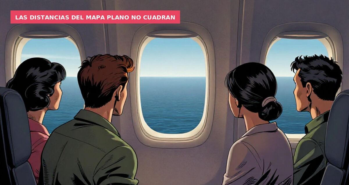 Las distancias del mapa plano no cuadran