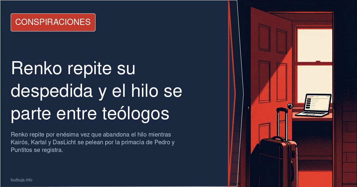 Renko repite su despedida y el hilo se parte entre teólogos