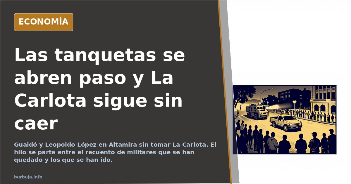 Las tanquetas se abren paso y La Carlota sigue sin caer