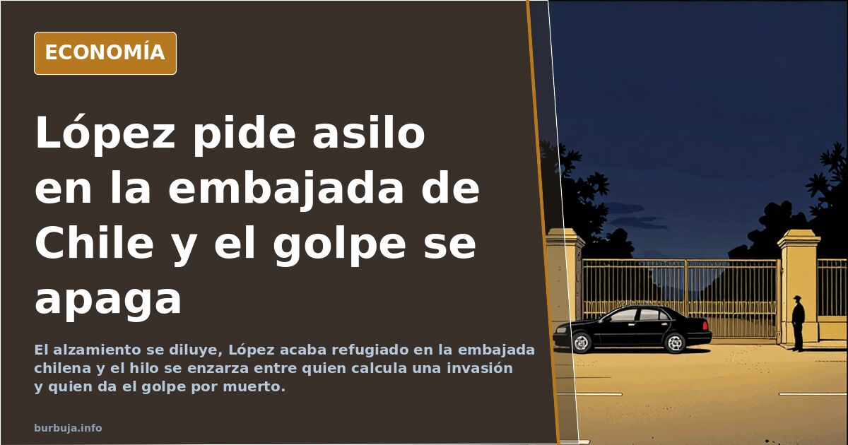 López pide asilo en la embajada de Chile y el golpe se apaga