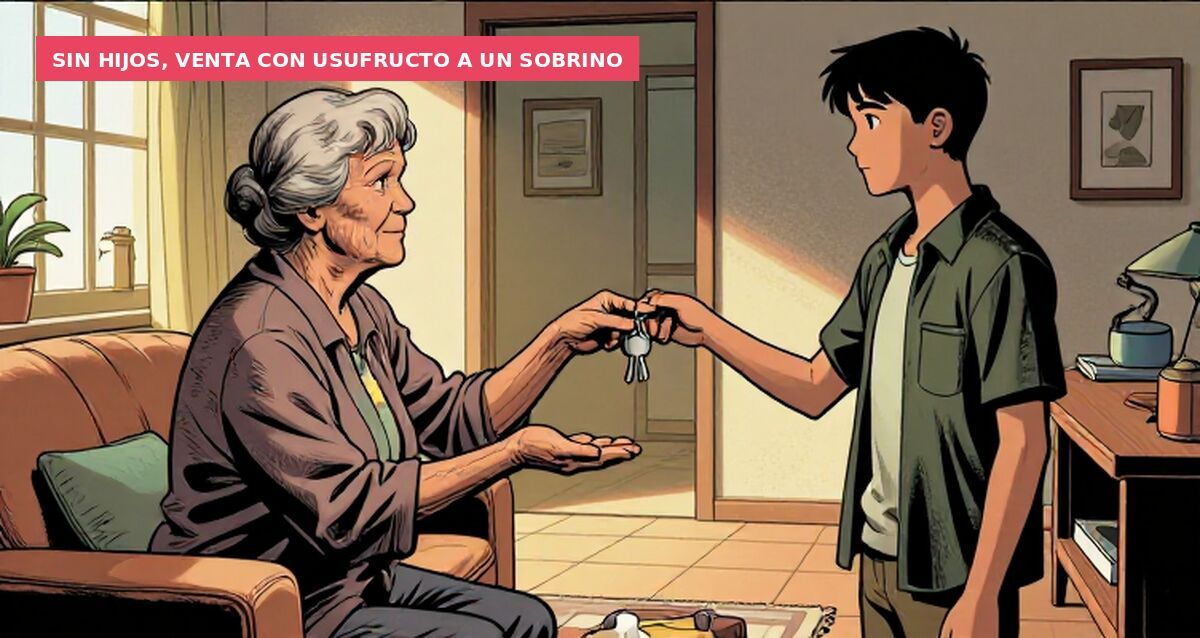 Sin hijos, venta con usufructo a un sobrino