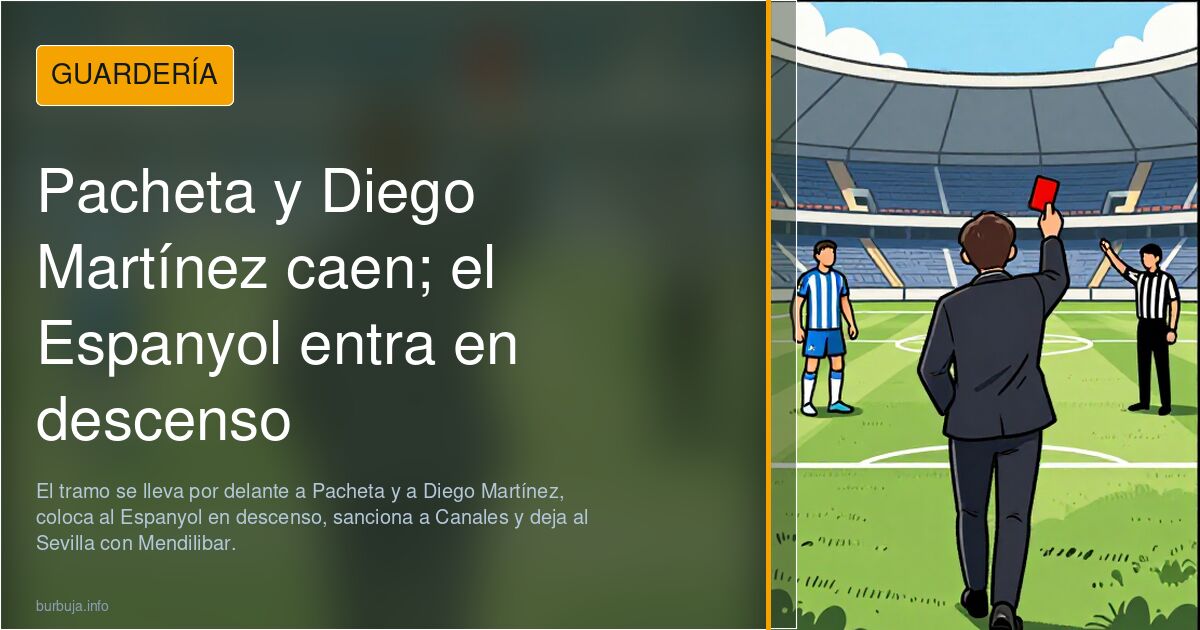 Pacheta y Diego Martínez caen; el Espanyol entra en descenso