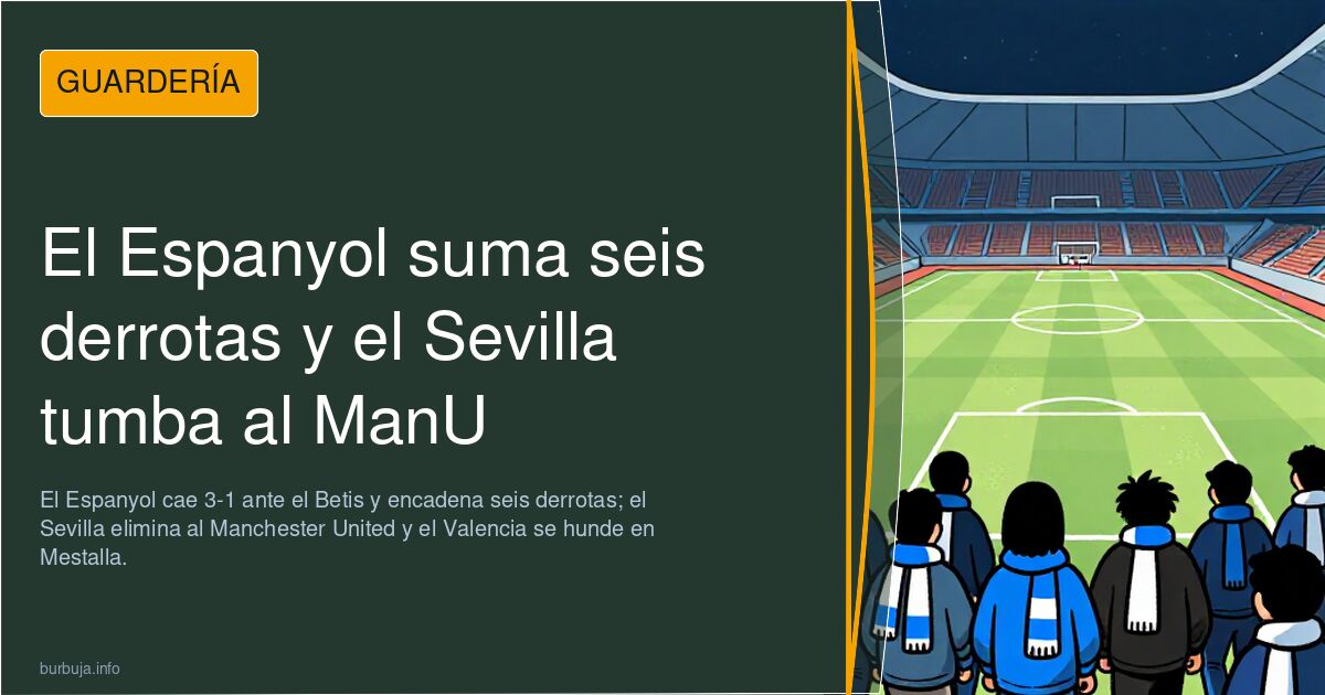 El Espanyol suma seis derrotas y el Sevilla tumba al ManU