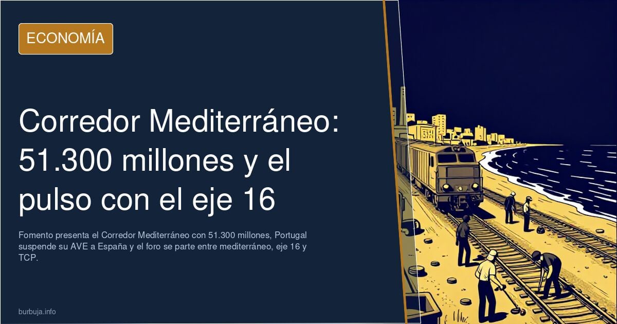 Corredor Mediterráneo: 51.300 millones y el pulso con el eje 16