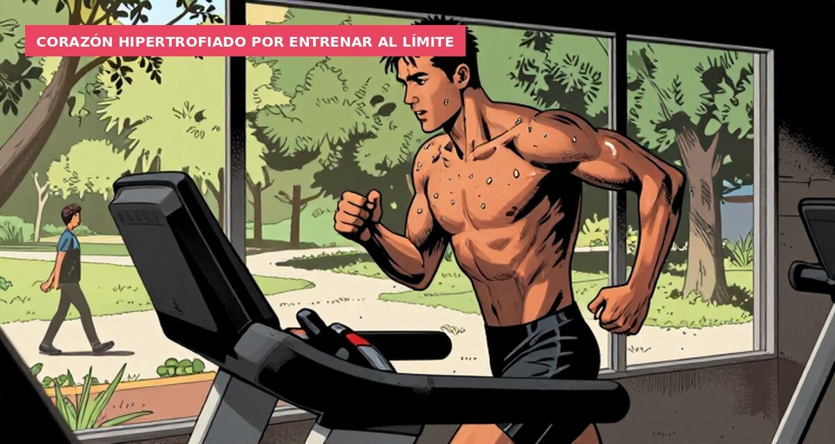 Corazón hipertrofiado por entrenar al límite