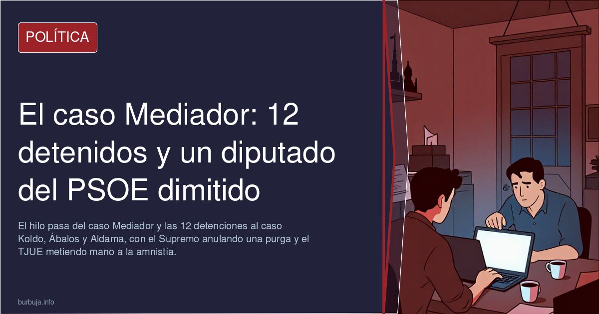 El caso Mediador: 12 detenidos y un diputado del PSOE dimitido