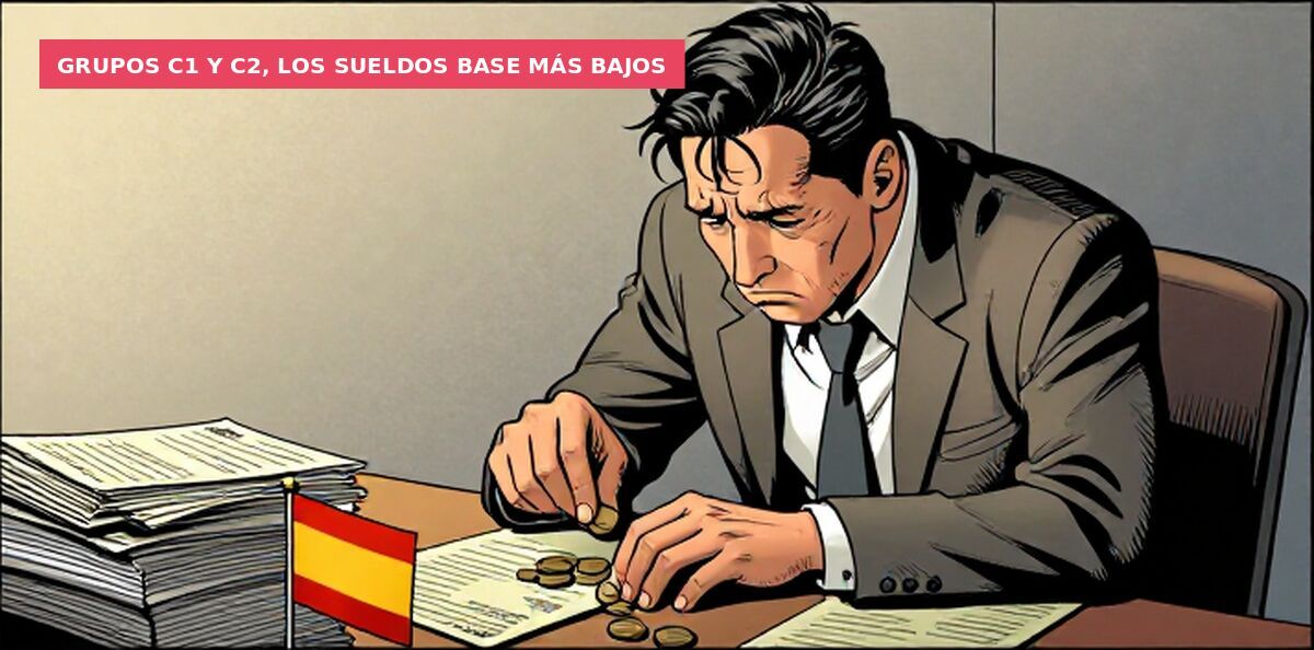 Grupos C1 y C2, los sueldos base más bajos