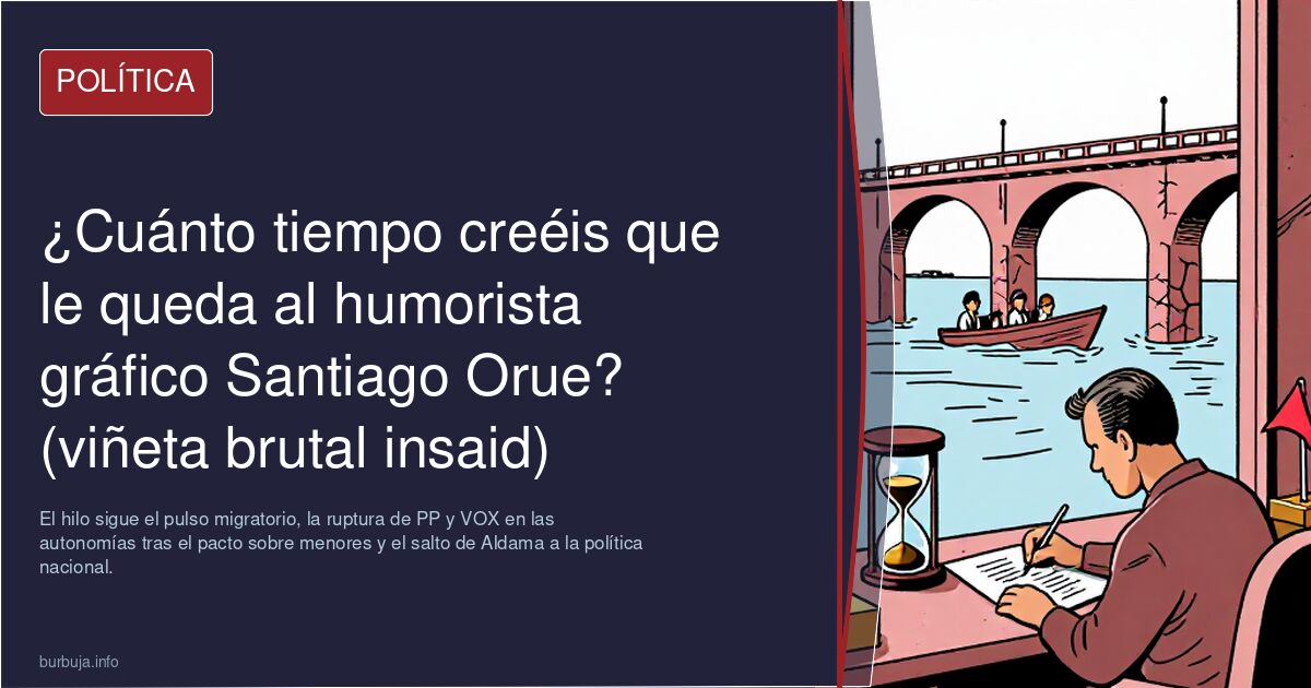 ¿Cuánto tiempo creéis que le queda al humorista gráfico Santiago Orue? (viñeta brutal insaid)