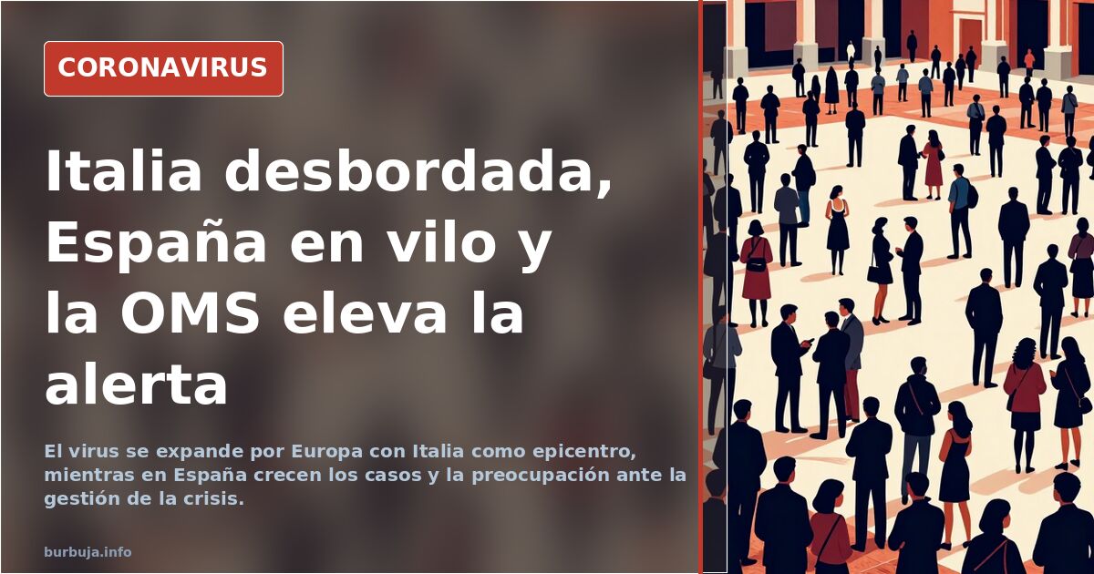 Italia desbordada, España en vilo y la OMS eleva la alerta