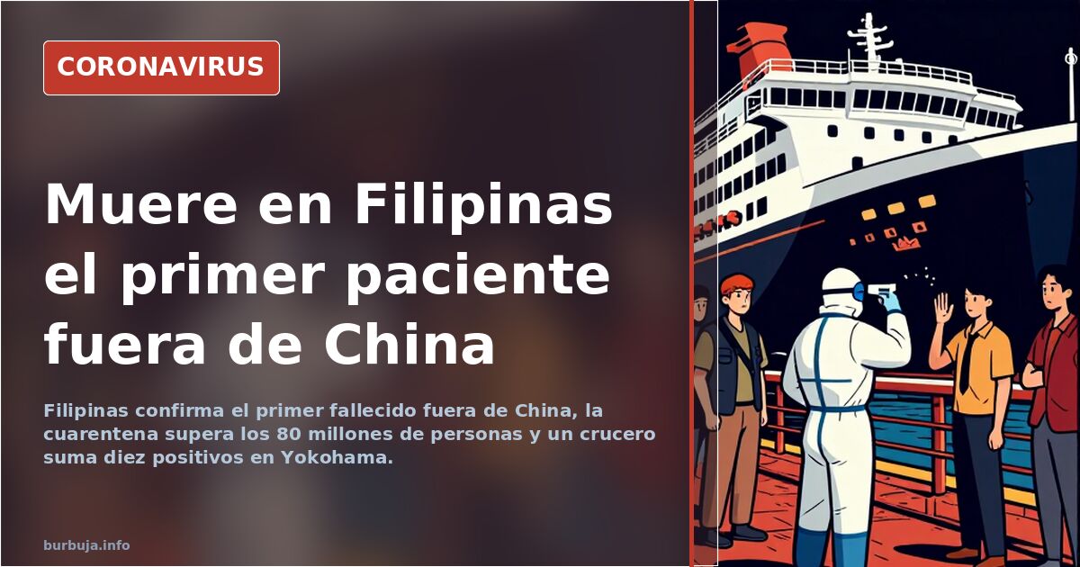Muere en Filipinas el primer paciente fuera de China