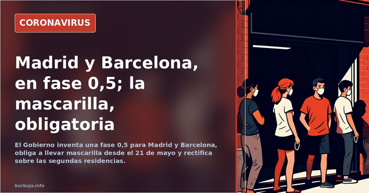Madrid y Barcelona, en fase 0,5; la mascarilla, obligatoria