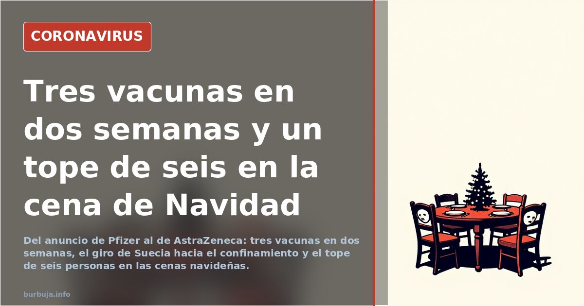 Tres vacunas en dos semanas y un tope de seis en la cena de Navidad