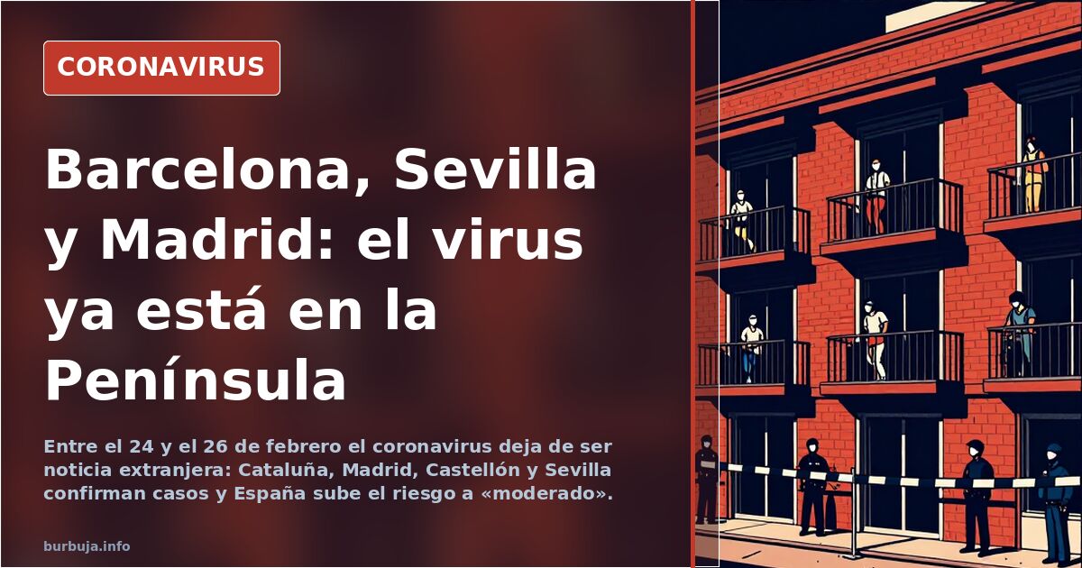 Barcelona, Sevilla y Madrid: el virus ya está en la Península