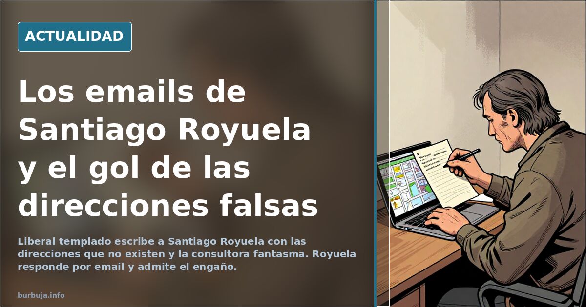 Los emails de Santiago Royuela y el gol de las direcciones falsas