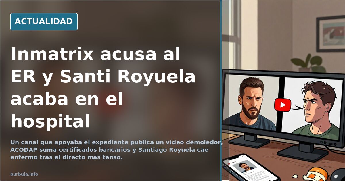 Inmatrix acusa al ER y Santi Royuela acaba en el hospital