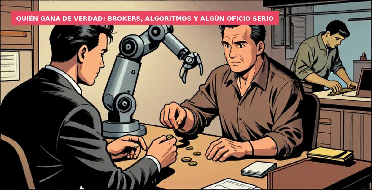 Quién gana de verdad: brokers, algoritmos y algún oficio serio
