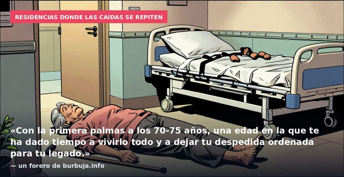 Residencias donde las caídas se repiten: «Con la primera palmas a los 70-75 años, una edad en la que te ha dado tiempo a vivirlo todo y a dejar tu despedida ordenada para tu legado.» — un forero de burbuja.info