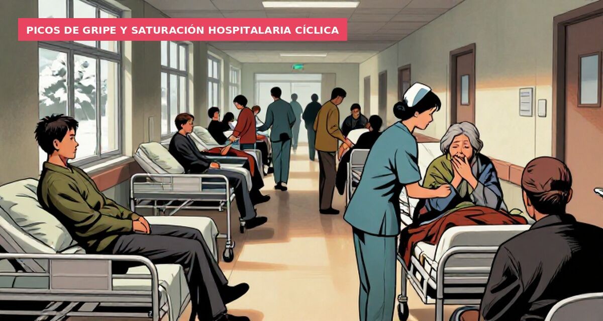 Picos de gripe y saturación hospitalaria cíclica